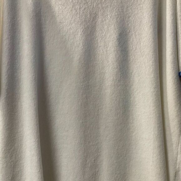 Vintage 70s Cypress White Terry Zip Flower Embroider Housecoat Large - Picture 9 of 10